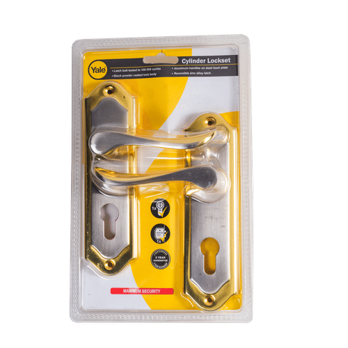 YALE EUROPROFILE CHROME PLATED LOCKSET