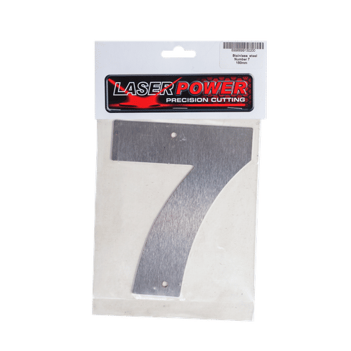 LASER POWER No.7 150mm STAINLESS STEEL NUMBER