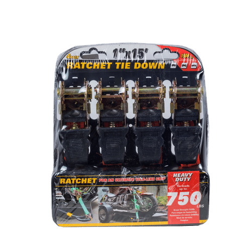 4 PIECE RATCHET TIE DOWN SET