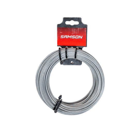 SAMSON SAMSON COATED CLEAR 25m x 1.5mm STEEL WIRE ROPE