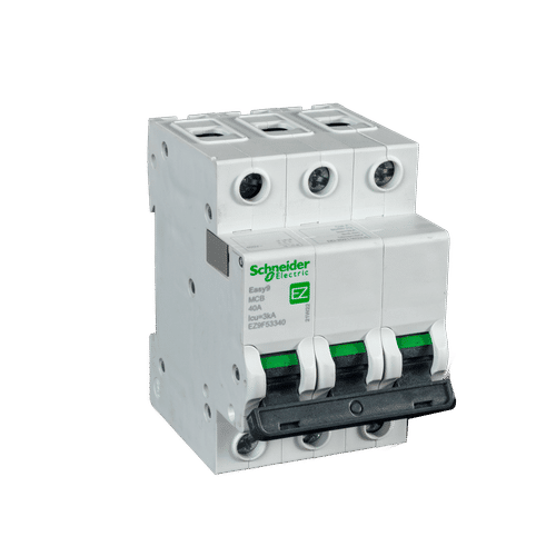 SCHNEIDER EASY9 3 POLE CURVE C 3ka 40a MCB