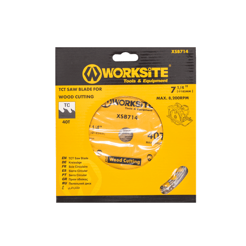 WORKSITE TUNGSTEN CARBIDE TIPPED 40T 185x16mm SAW BLADE 