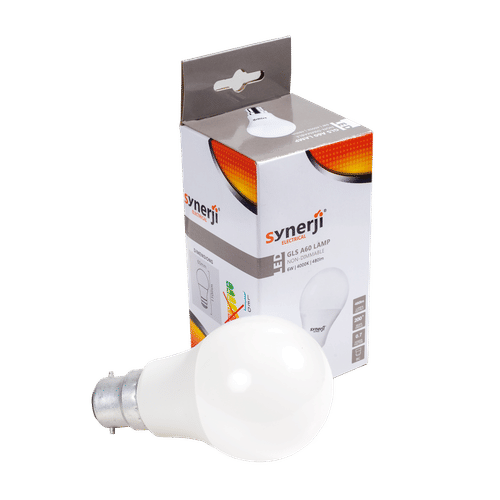 SYNERJI COOLWHITE A60 BC GLS 6w LED LAMP