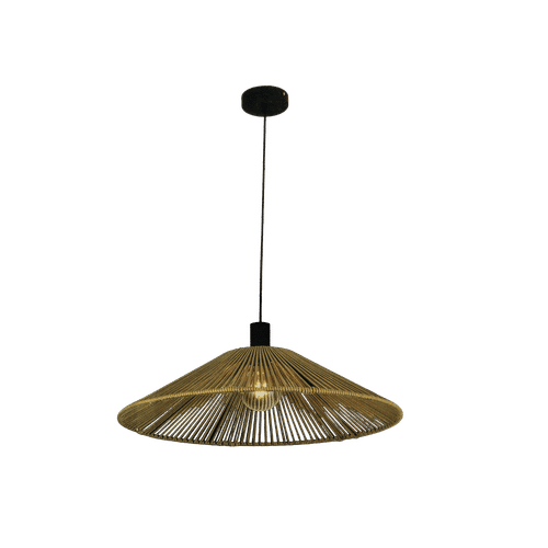BRIGHTSTAR PEN948 NATURAL METAL & NYLON ROPE PENDANT 