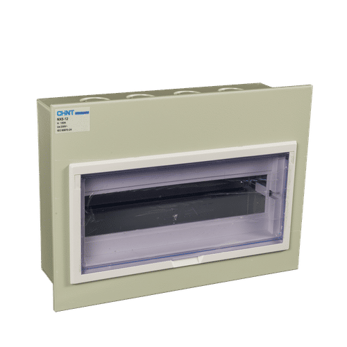 CHINT IP30 12 WAY SURFACE METAL GREY DISTRIBUTION BOARD