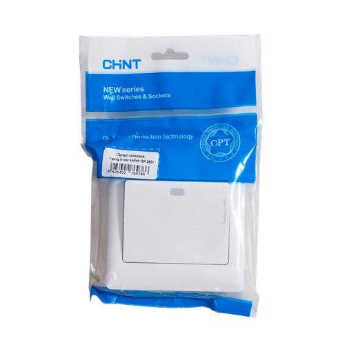 CHINT NEW7-G00200A 1GANG 2W WHITE LARGE ROCKER SWITCH