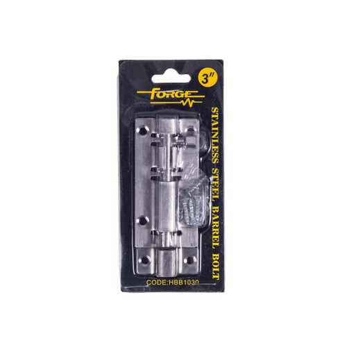 FORGE STAINLESS STEEL 3" BARREL BOLT