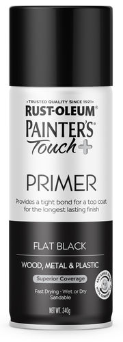 RUSTOLEUM PAINTER'S TOUCH + FLAT BLACK 340g SPRAY PAINT