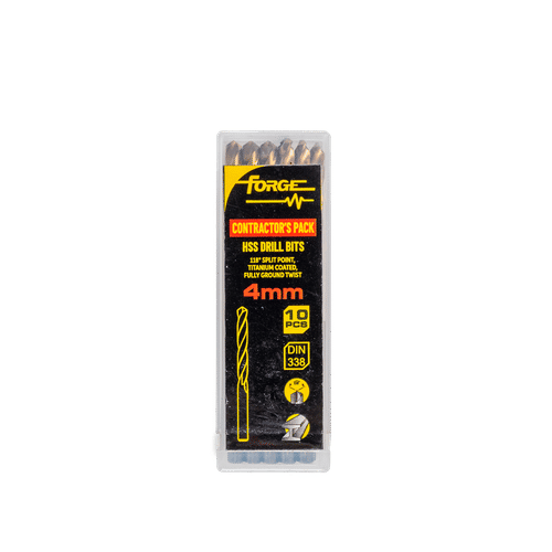 FORGE 10 PIECE HSS 4mm DRILL BIT