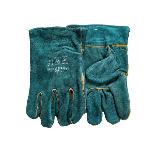 PINNACLE GREEN PADDED 50mm WRIST WELDING GLOVES 