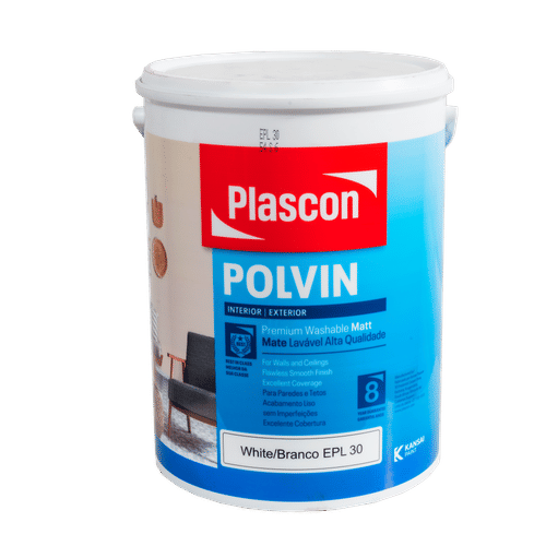 PLASCON POLVIN MATT ACRYLIC WHITE 5Lt PAINT