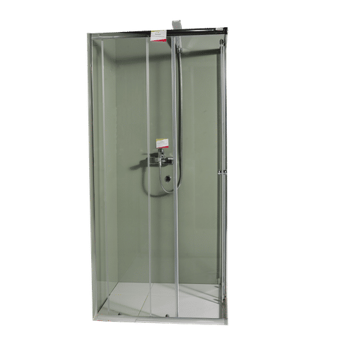 BUILDERS CHROME 885x885mm CORNER ENTRY SHOWER