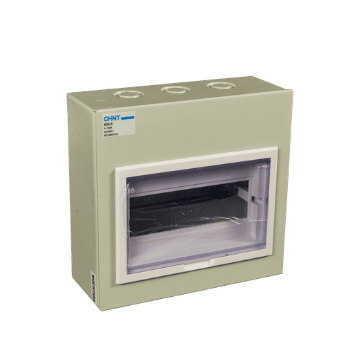 CHINT IP30 8 WAY SURFACE METAL GREY DISTRIBUTION BOARD