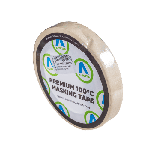18mm x 40m HIGH TEMPERATURE WHITE 100°C MASKING TAPE