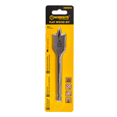 WORKSITE FLAT 25mm WOOD DRILL BIT