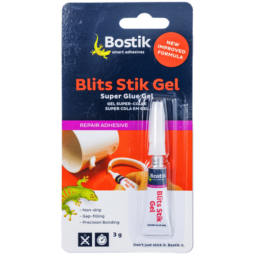 BOSTIK BLITS STIK GEL 3g SUPER GLUE GEL