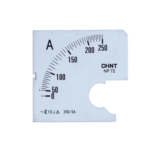 CHINT 250/5a AMMETER SCALE PLATE FOR NP72