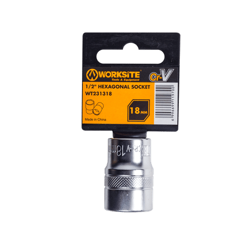 WORKSITE ½" DRIVE 18mm HEXAGONAL SOCKET
