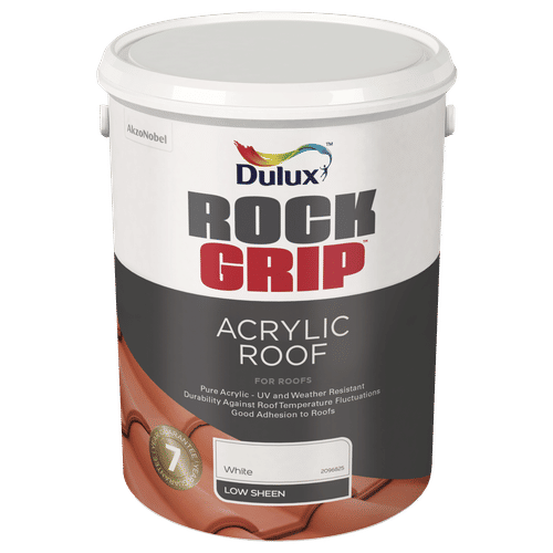 DULUX ROCK GRIP ACRYLIC WHITE 5Lt ROOF PAINT