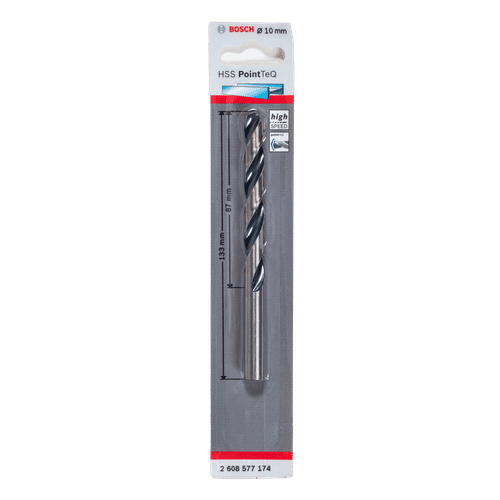 BOSCH PROFFESSIONAL POINT TEQ 10x87x133mm HSS DRILL BIT