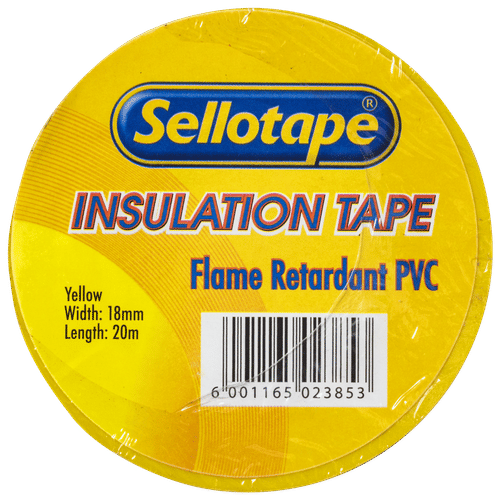 SELLOTAPE YELLOW 18mmX20m INSULATION TAPE