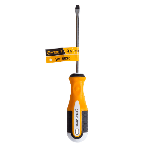 WORKSITE MAGNETIC HEAD 5x100mm FLAT SCREWDRIVER