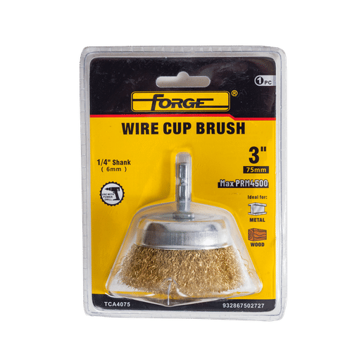FORGE 6mm SHANK 75mm CUP WIRE BRUSH