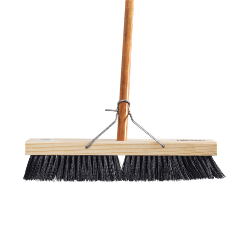 ADDIS 450mm BROOM HEAD FITTED WITH HANDLE AND STAY