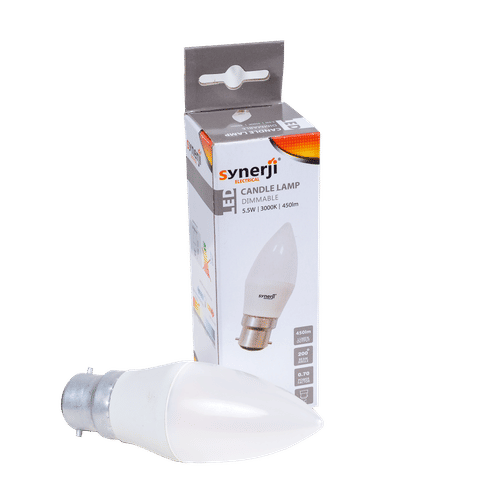 SYNERJI ES WARMWHITE DIMMABLE LED 5.5w CANDLE LAMP