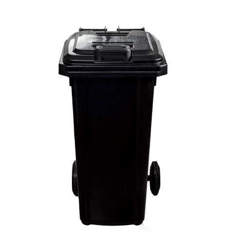 120Lt BLACK WHEELIE BIN