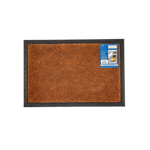 HOMETEX RIBBED BROWN 40x60cm POLYPROPYLENE RUBBER MAT
