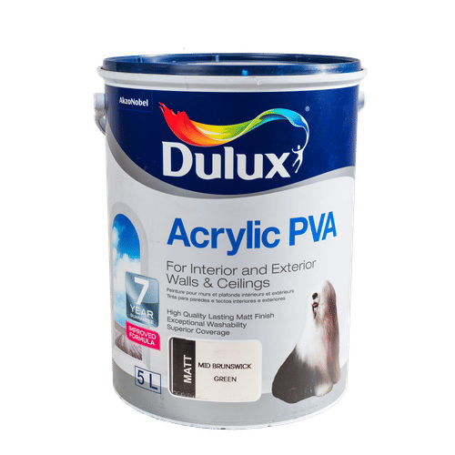 DULUX ACRYLIC PVA MID BRUNSWICK GREEN 5Lt PAINT