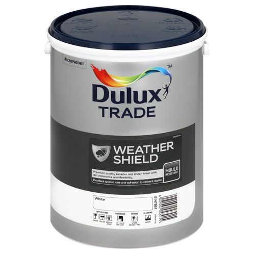 DULUX WEATHERSHIELD WHITE 5Lt PAINT