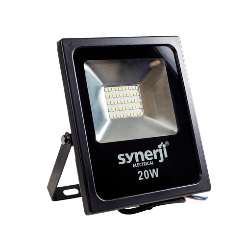 SYNERJI DAYLIGHT BLACK 20w LED SLIM FLOOD LIGHT  
