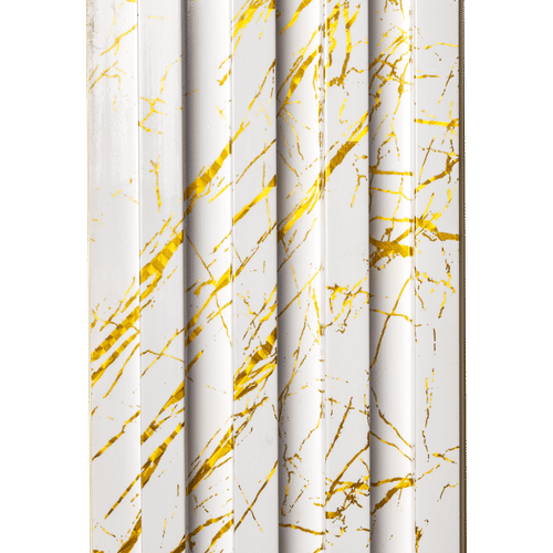 MOULD WHITE & GOLD 168mm MARBLE  FLUTED PANELS