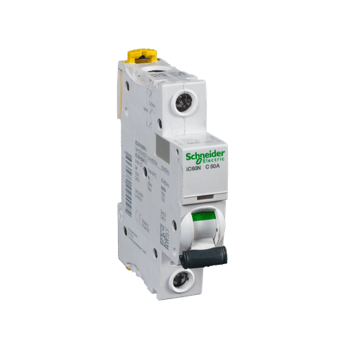 SCHNEIDER ACTI9 1 POLE CURVE C 6ka 50a MCB