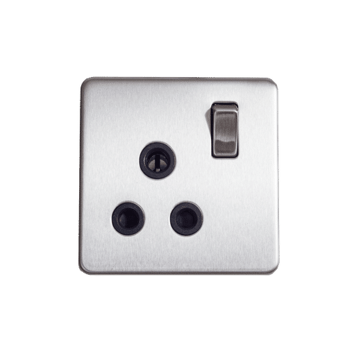 KENGO STAINLESS STEEL SWITCH 1 GANG 15a SOCKET OUTLET