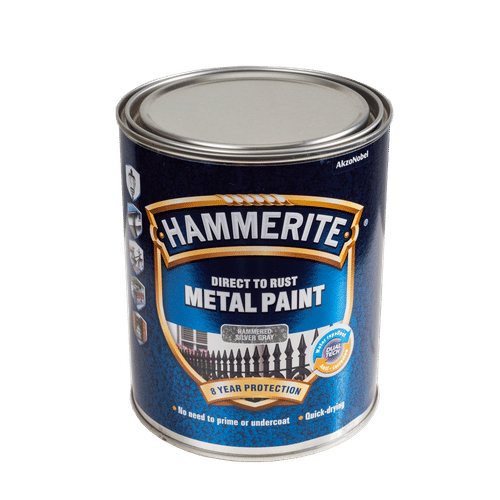 DULUX HAMMERITE HAMMERED SILVER GREY 1Lt METAL PAINT