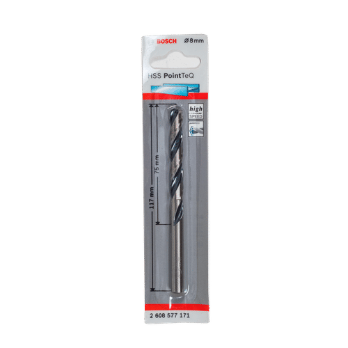 BOSCH PROFESSIONAL POINT TEQ 8x75x117mm HSS DRILL BIT