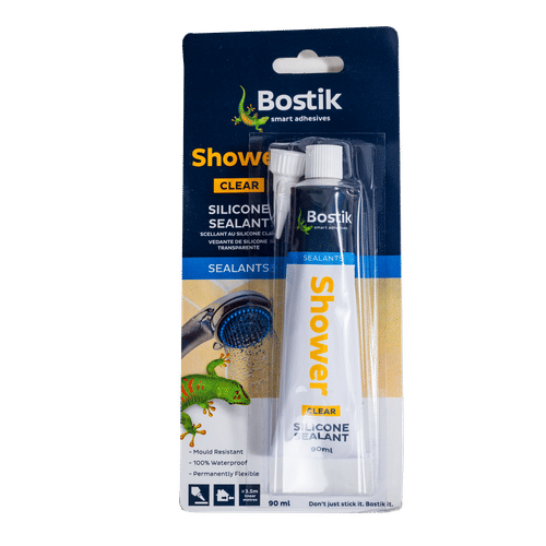 BOSTIK 90ml CLEAR SHOWER SILICONE SEALANT 