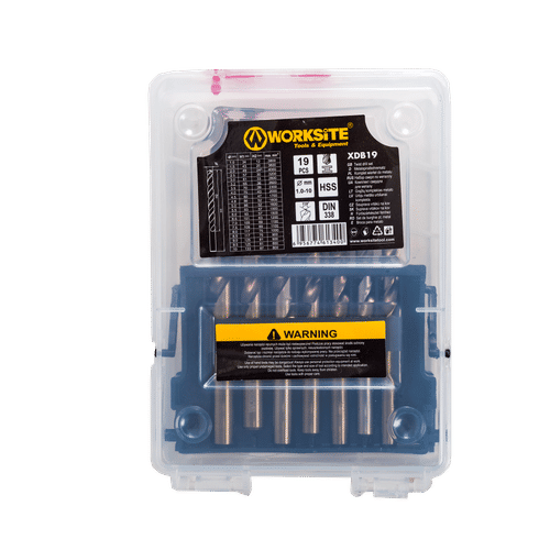 WORKSITE 19PIECE HSS DRILL BIT SET