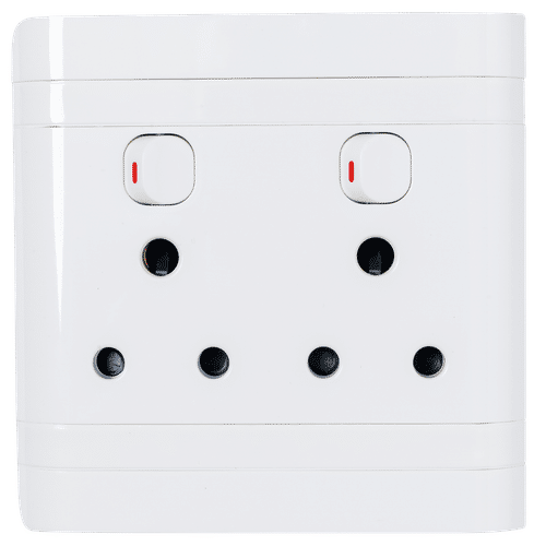 LESCO TWIN SWITCH 16a FLUSH SOCKET OUTLET 