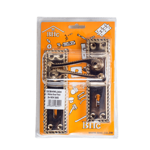 BHC WALLACE ECONOMY BRASS PLATED LOCKSET