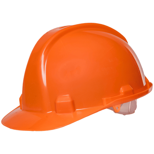 ORANGE 6 POINT BUILDERS SAFETY HARD HAT