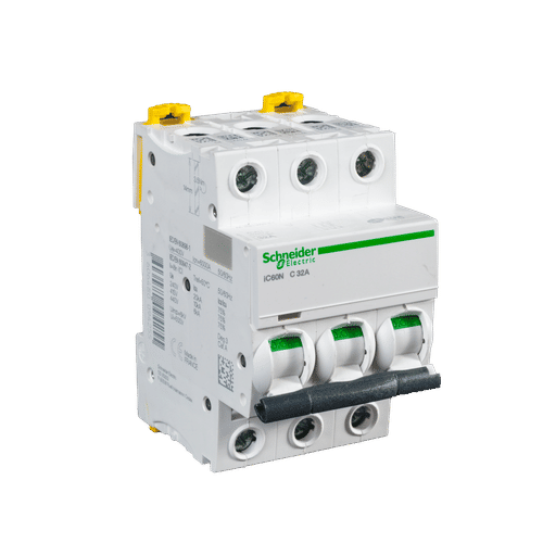 SCHNEIDER ACTI9 3 POLE CURVE C 6ka 32a MCB