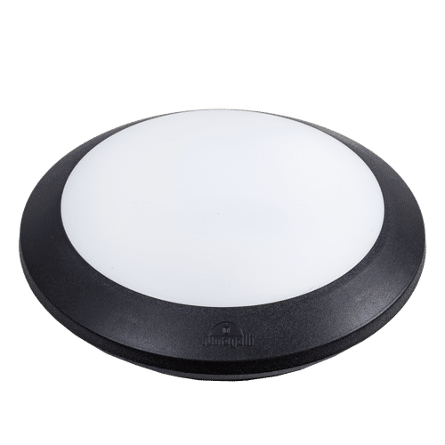 FUMAGALLI UMBERTA BLACK/OPAL 350mm ROUND BULKHEAD LAMP