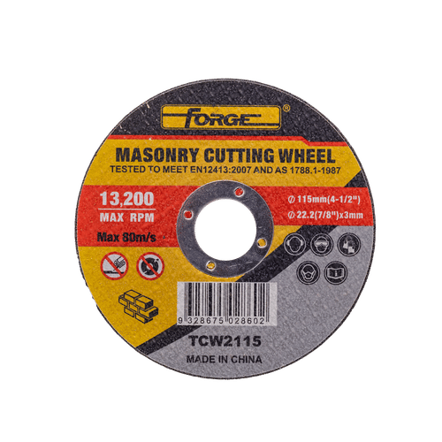 FORGE 115x3x22.2mm MASONARY CUTTING DISC
