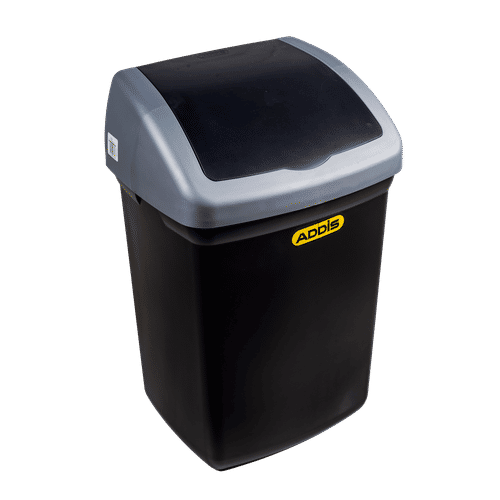 ADDIS BLACK 32Lt FLIP TOP BIN