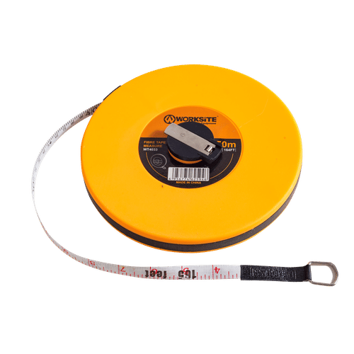 WORKSITE 50m FIBREGLASS TAPE MEASURE