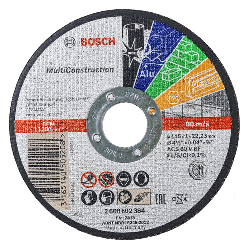 BOSCH 115x1x22.23mm MULTICONSTRUCTION DISC